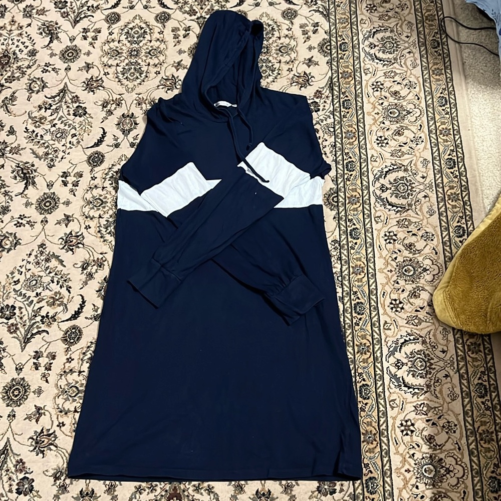 Navy Blue Tee with Hood